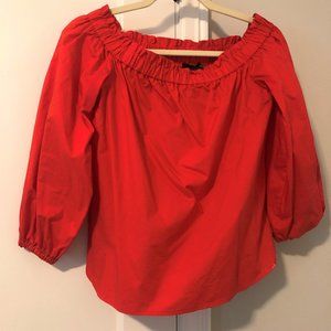 J. Crew red off the shoulder top